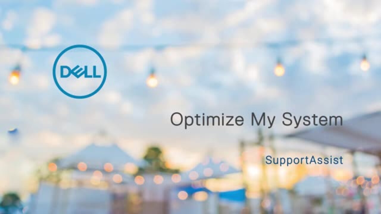 How To Optimize My System using SupportAssist