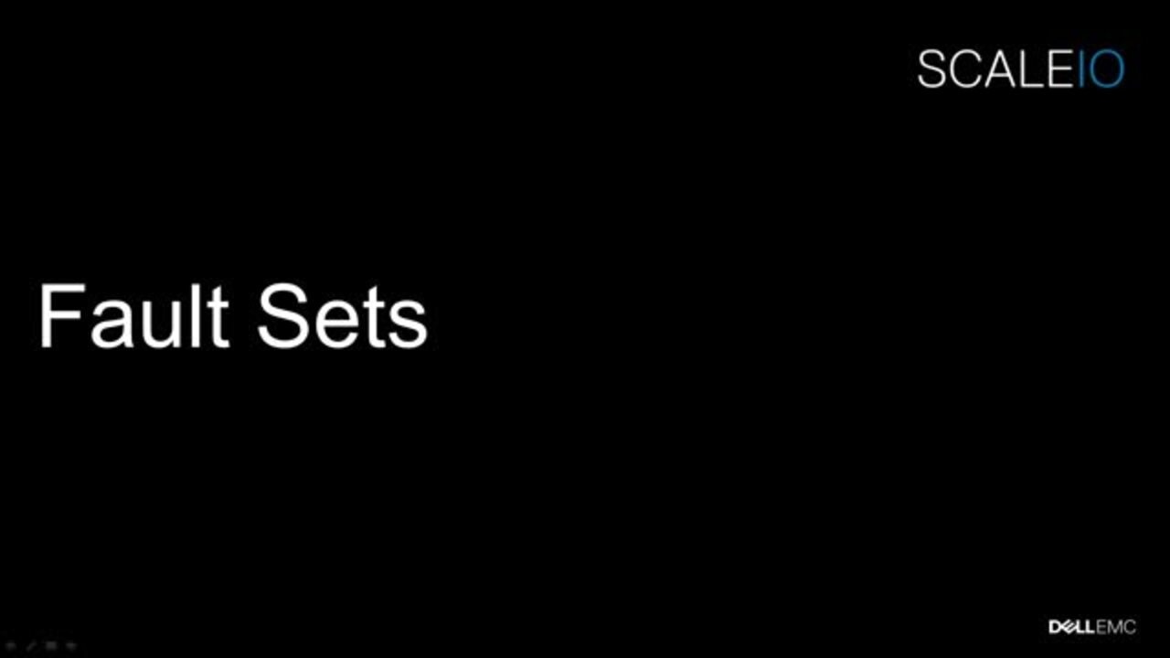 Didacticiel sur les ensembles de pannes pour ScaleIO