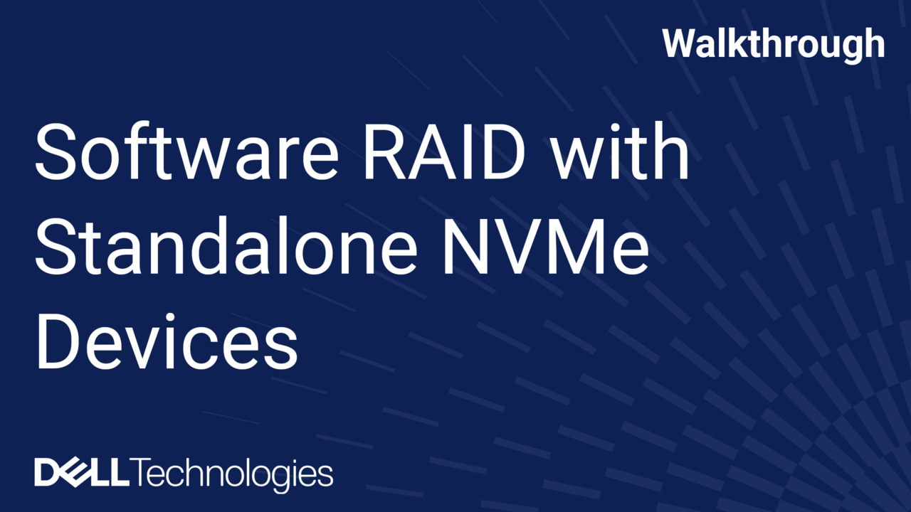 Software RAID with standalone NVMe devices using iDRAC Service Module