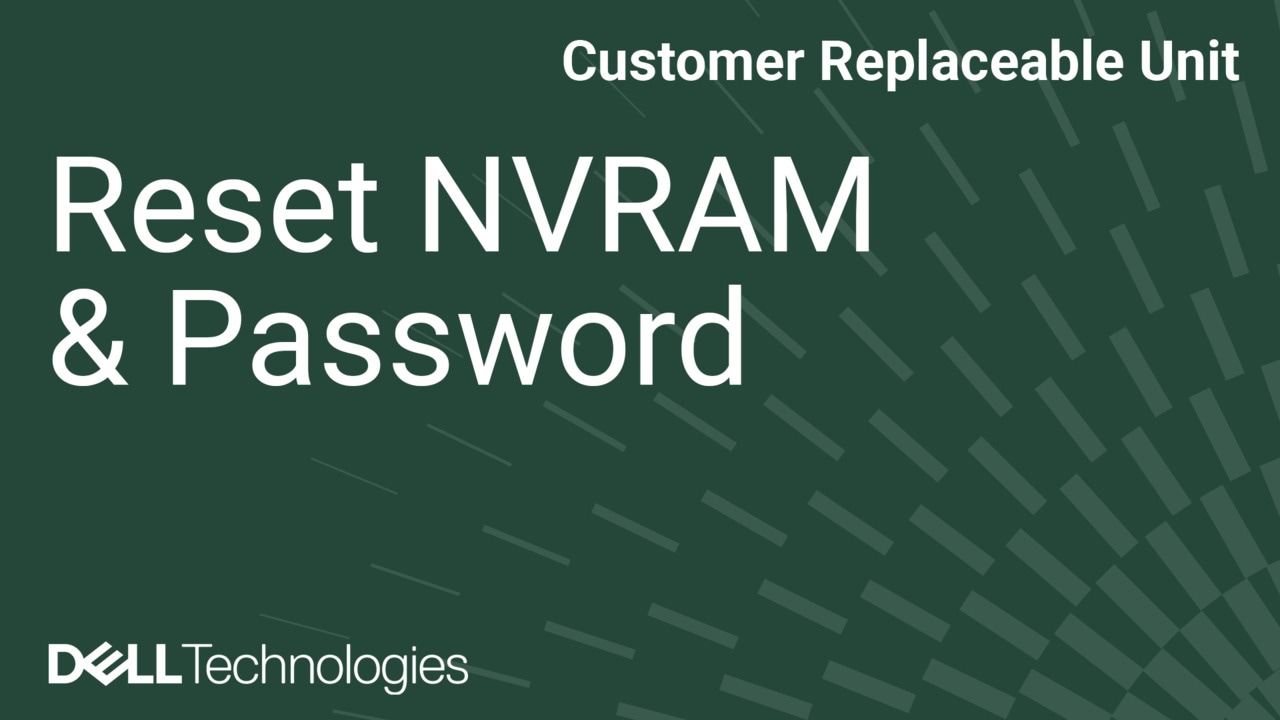 Effacement de la mémoire NVRAM et désactivation du mot de passe sur un PowerEdge R670