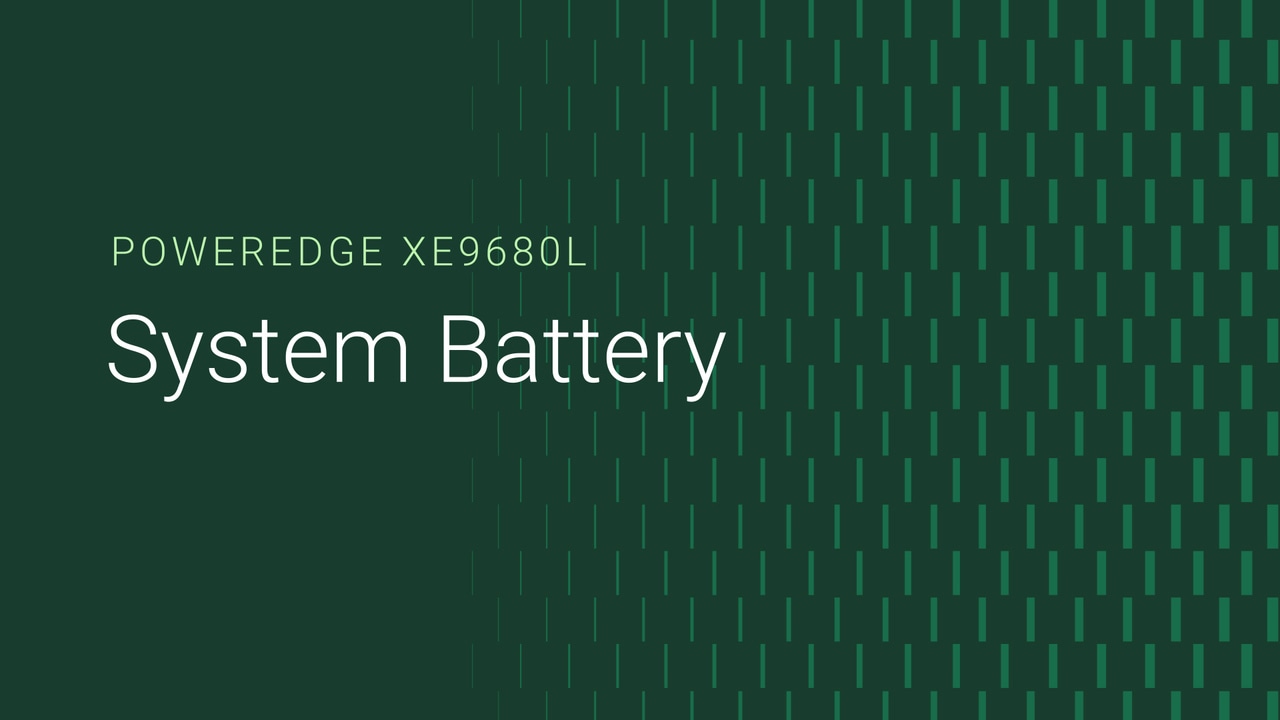 How to replace the system battery on a PowerEdge XE9680L