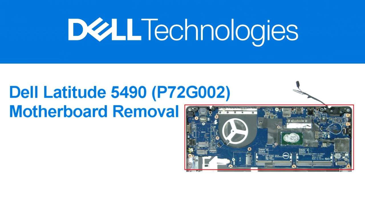 How to Replace the Motherboard on Latitude 5490