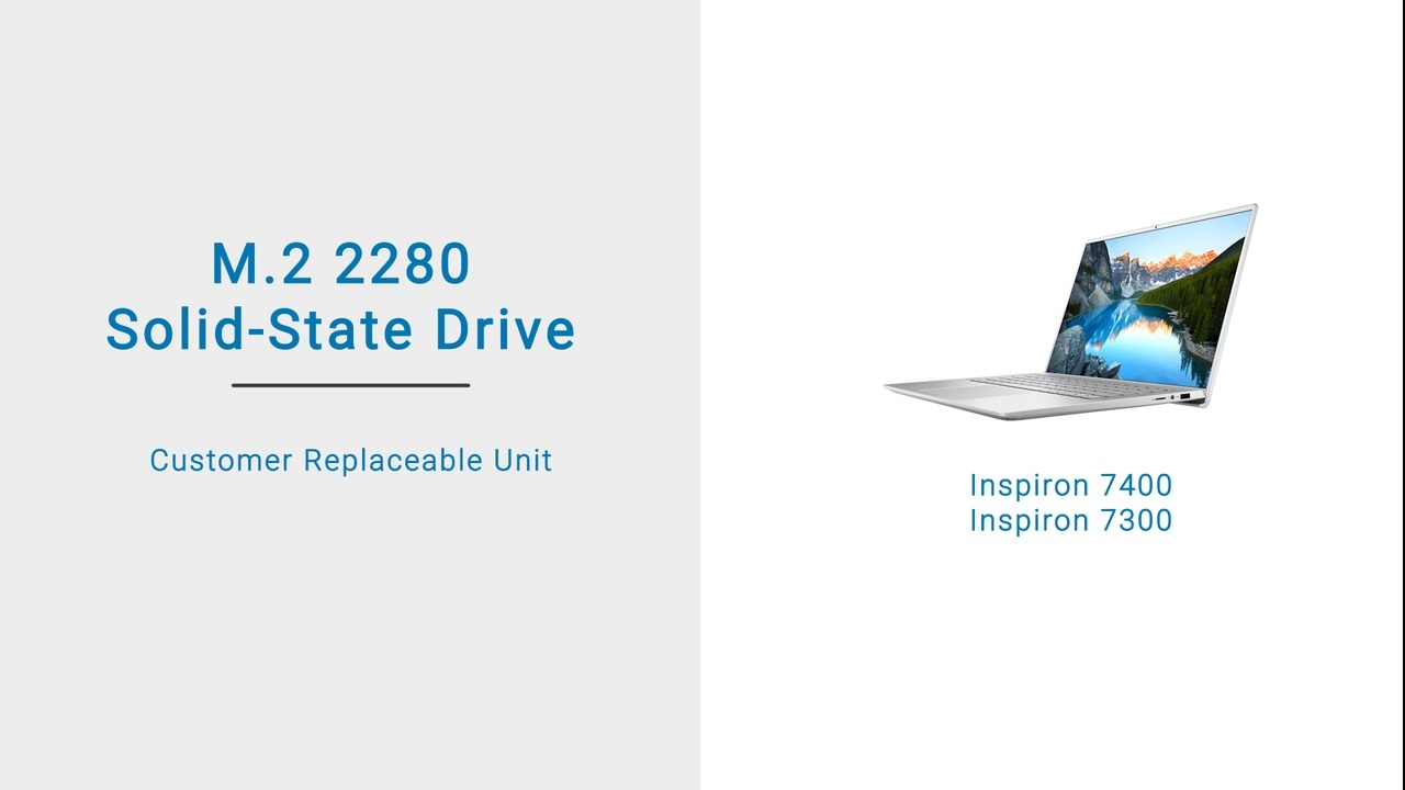 How to replace the M.2 2280 solid-state drive/Intel Optane on Inspiron 7300/7400