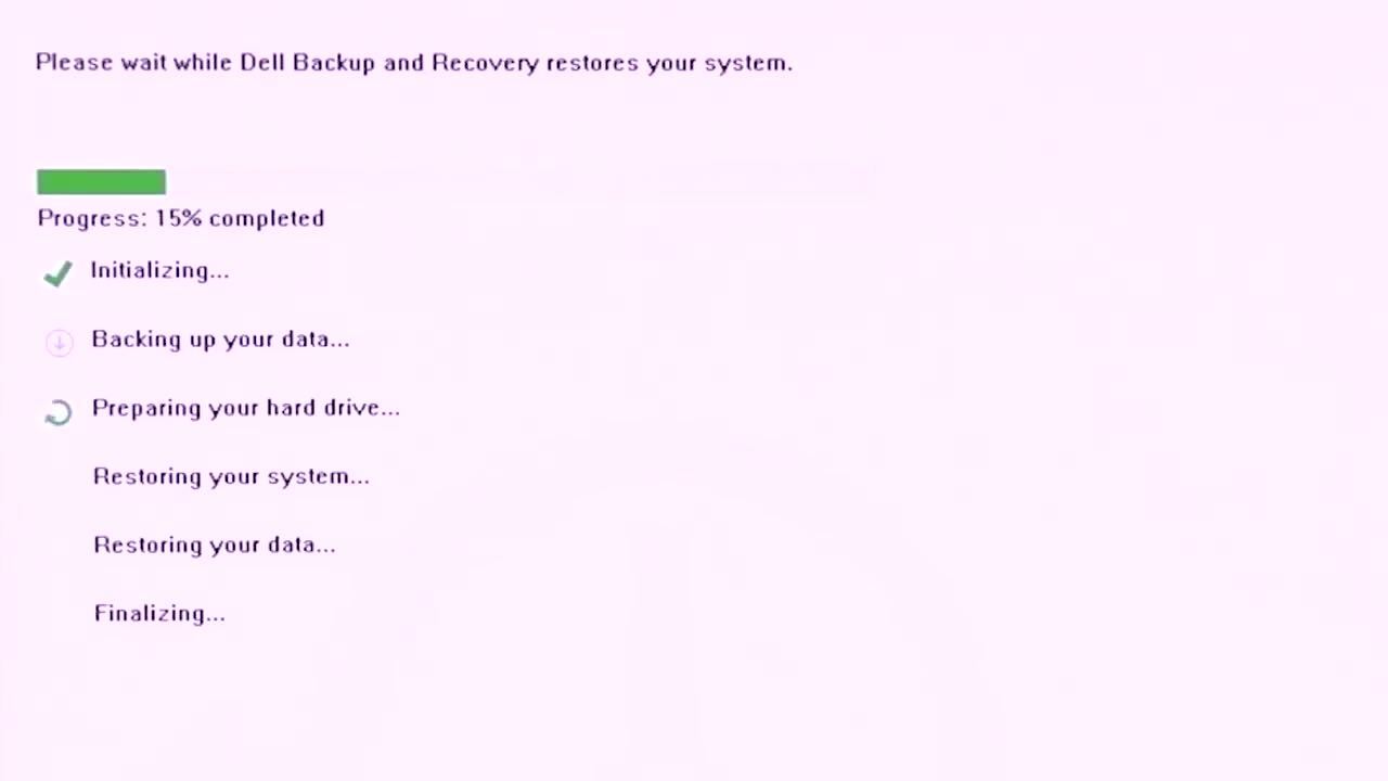 Windows 8 Restoring From Recovery Media