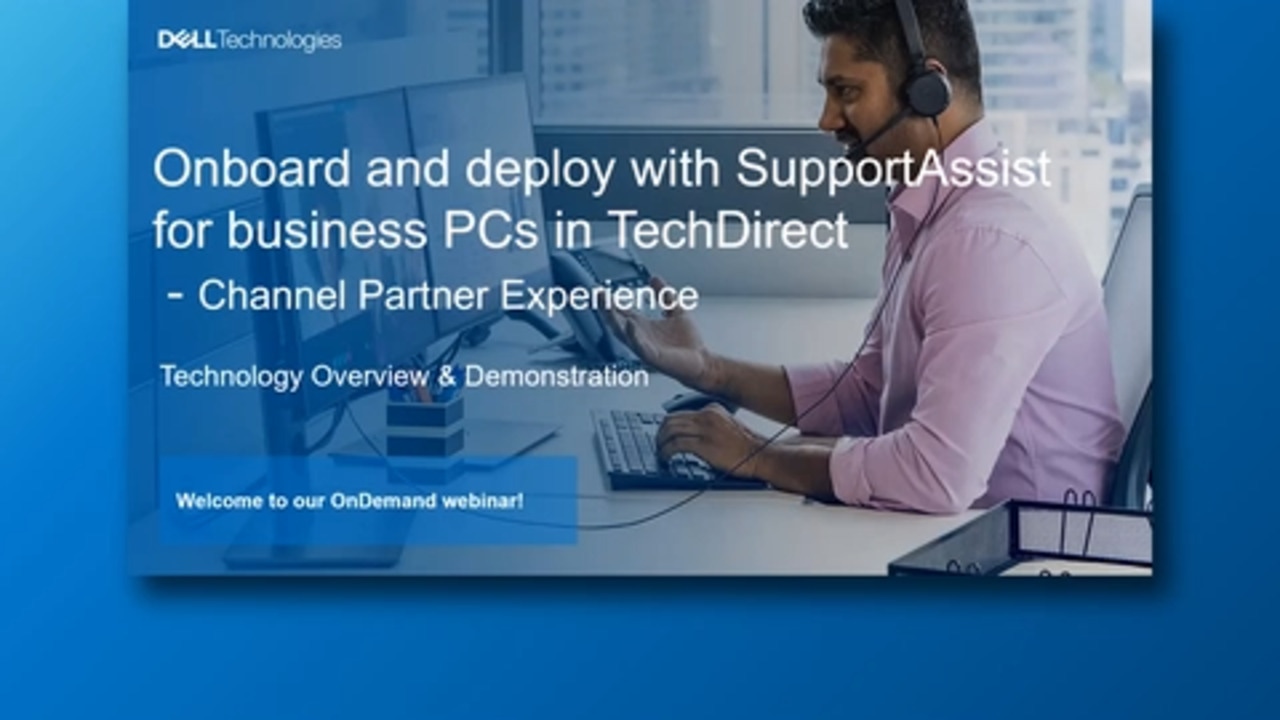 How to onboard to TechDirect to set up and connect SupportAssist for ...