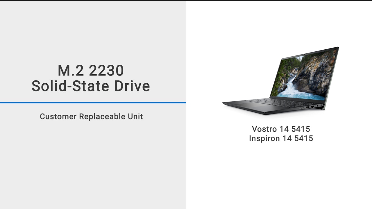 How to replace the M.2 2230 SSD on Vostro 14 5415 and Inspiron 14 5415