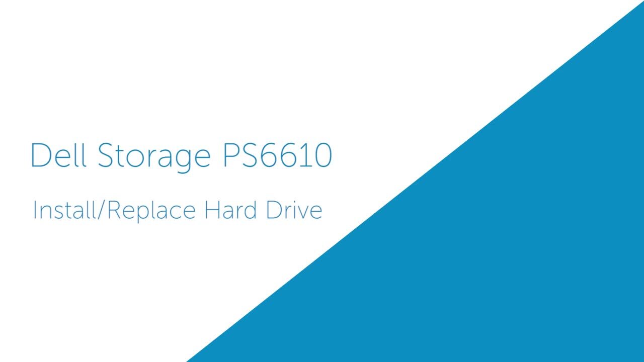 How to replace Hard Drive for Dell Storage PS6610