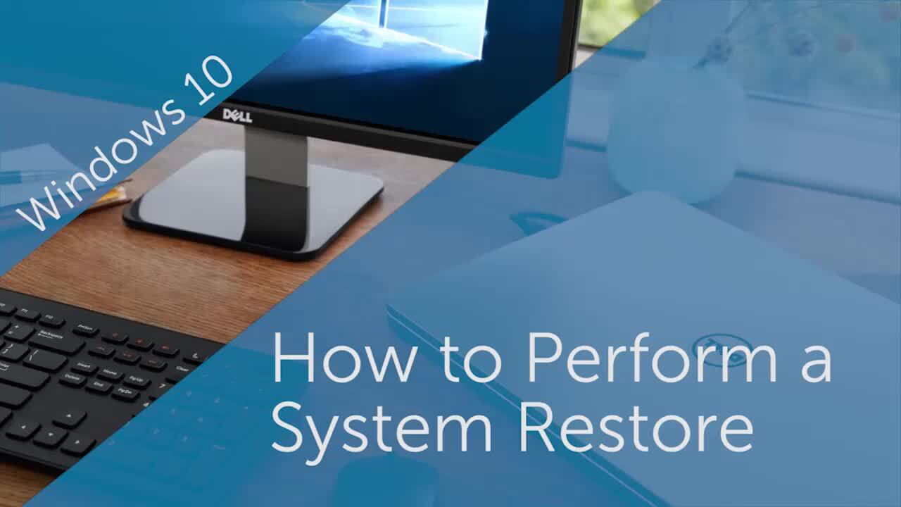 How to perform a system restore in Windows 10