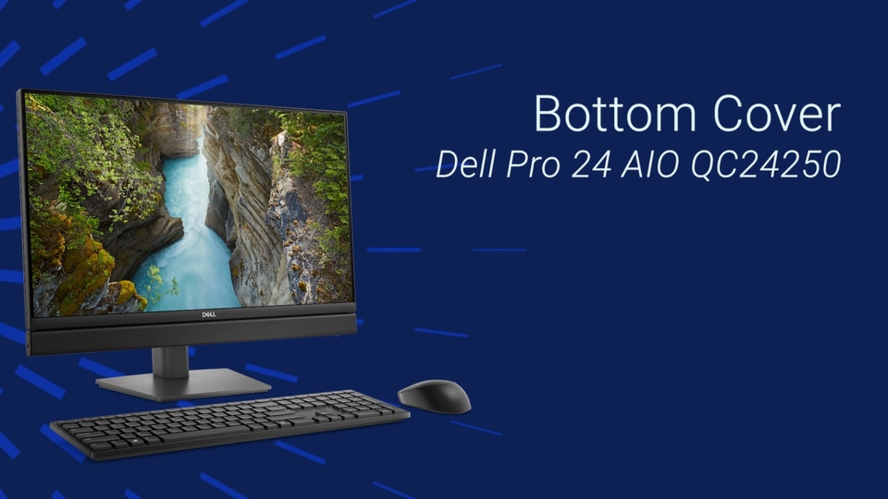 Comment remplacer le cache inférieur sur un ordinateur Dell Pro 24 AIO QC24250