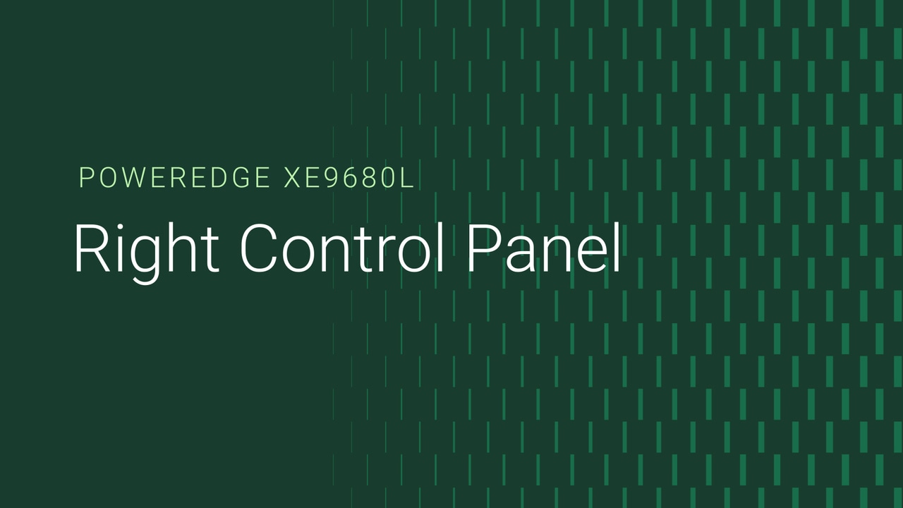 How to replace the right control panel on a PowerEdge XE9680L