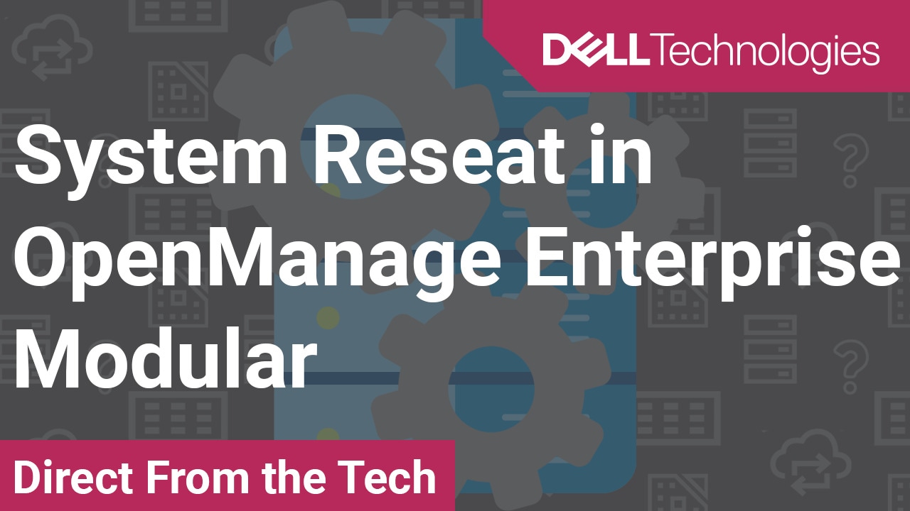 Så här återställer du ett system på distans med hjälp av OpenManage Enterprise Modular (OME-M)