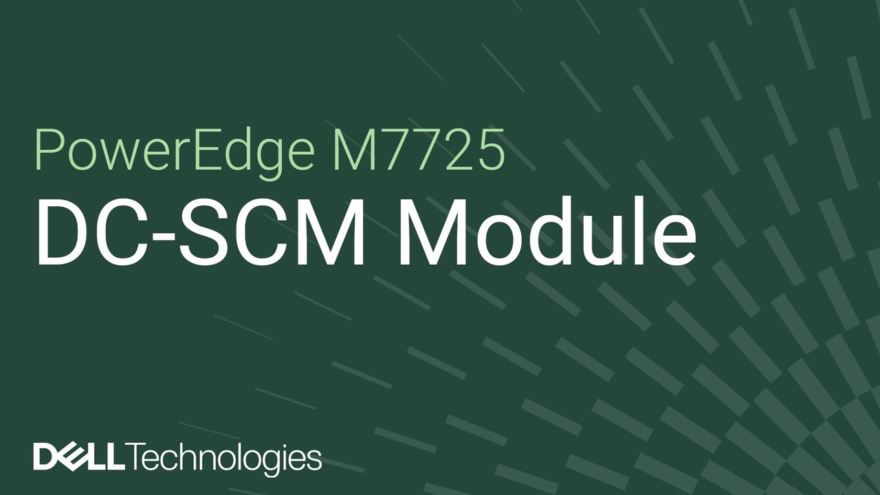 Замена модуля DC-SCM на сервере PowerEdge M7725
