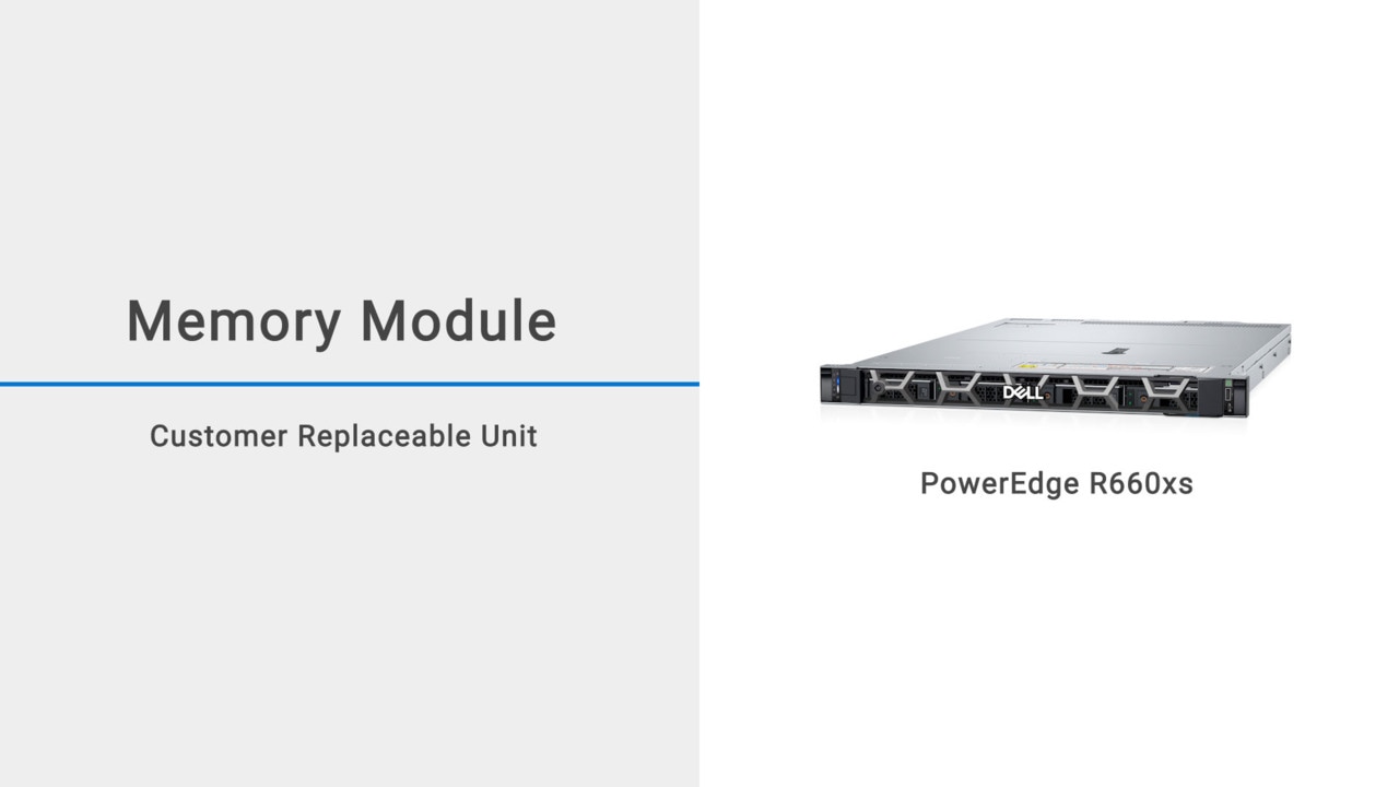 Postup výměny paměťového modulu u serveru PowerEdge R660xs