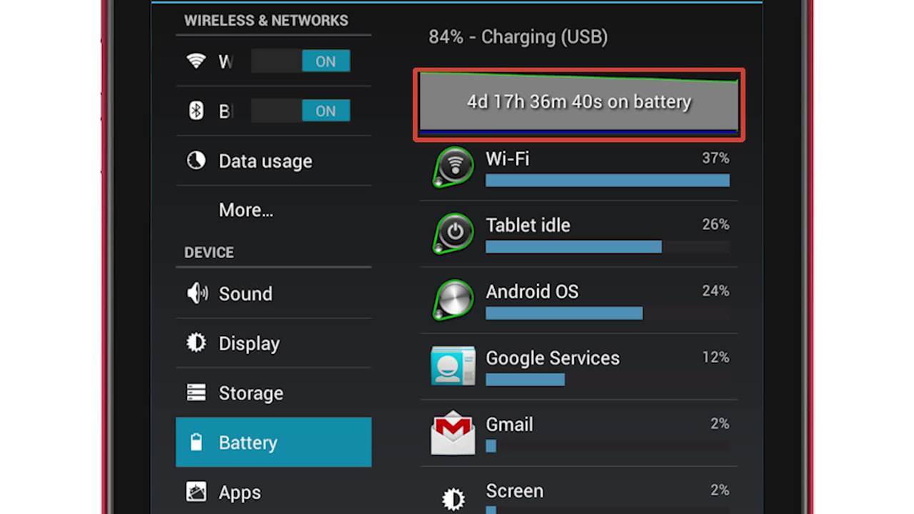 How to Save battery for Dell Android Tablet