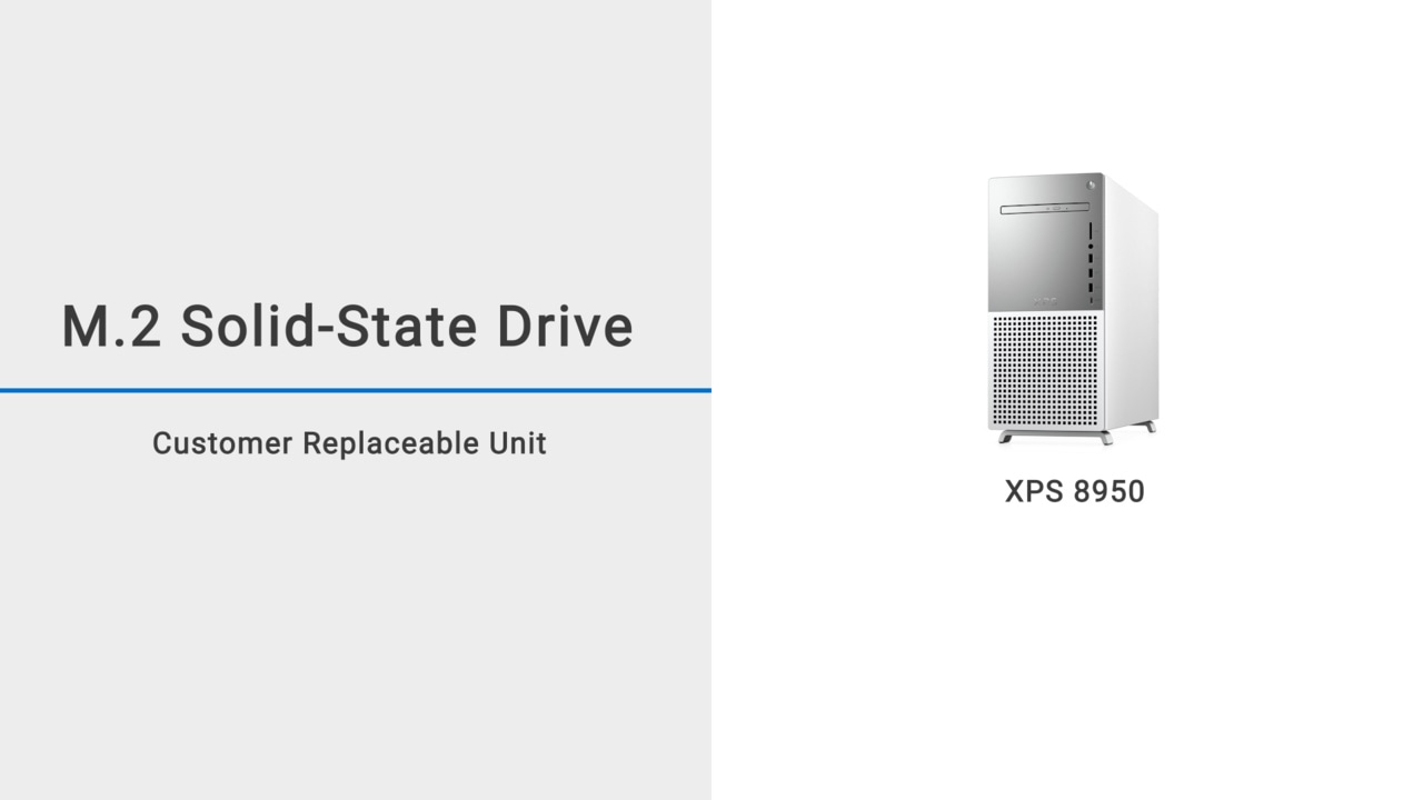 How to replace the M.2 solid-state drive on the XPS 8950
