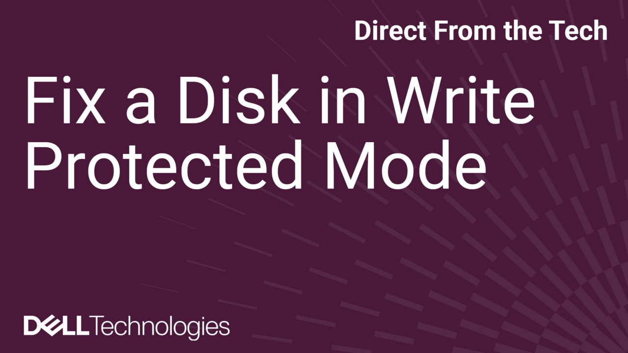 How to Fix a Disk in Write Protected Mode