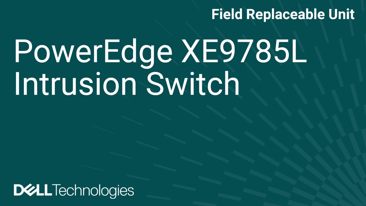 How to Replace Intrusion switch in XE9785L
