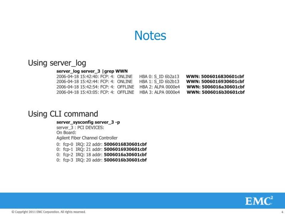 How to Find the Data Mover FC HBA World Wide Name