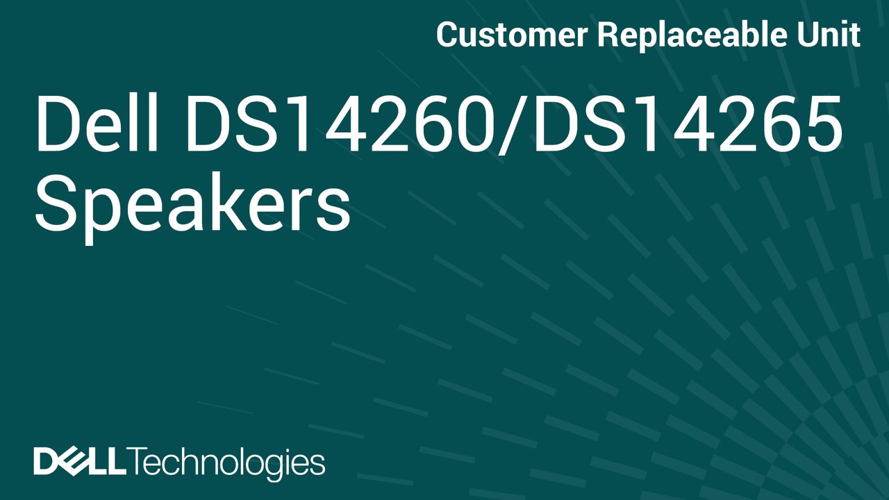 How to Replace Speaker assembly in DS14260/DS14265