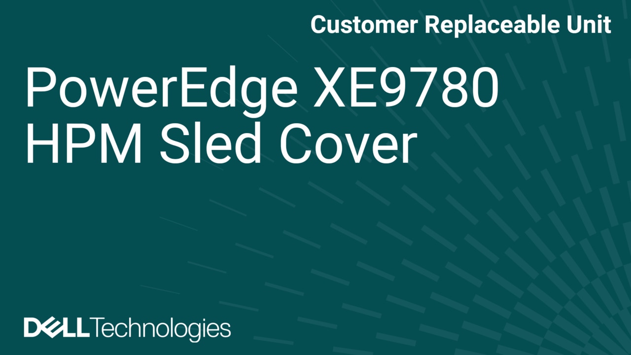 How to Replace HPM Sled cover in XE9780