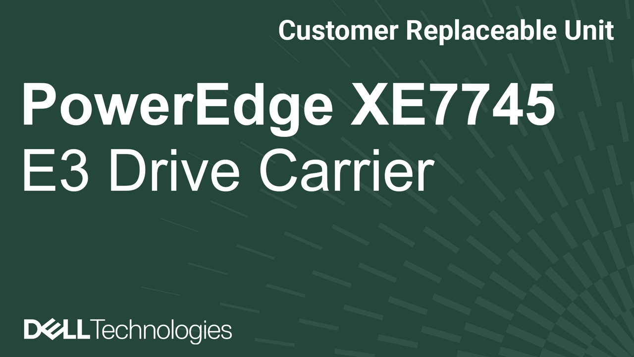 如何在 PowerEdge XE7745 上更換磁碟機承載器