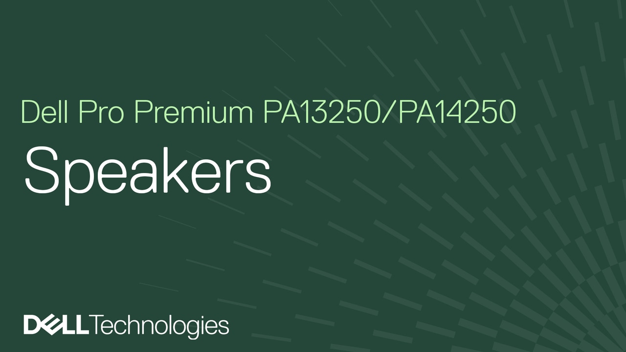 How to replace the speakers on Dell Pro 13 Premium PA13250 or Dell Pro 14 Premium PA14250 (WLAN-only configuration)