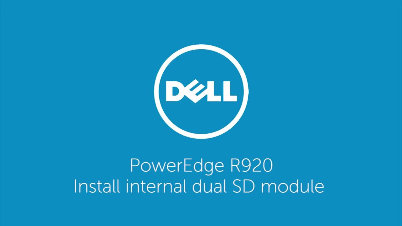 How to Install the Internal Dual SD Module on PowerEdge R920