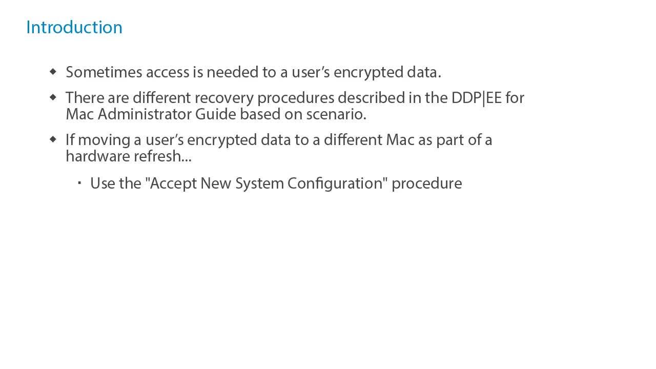 Tutorial on Dell Data Protection Enterprise Edition for Mac