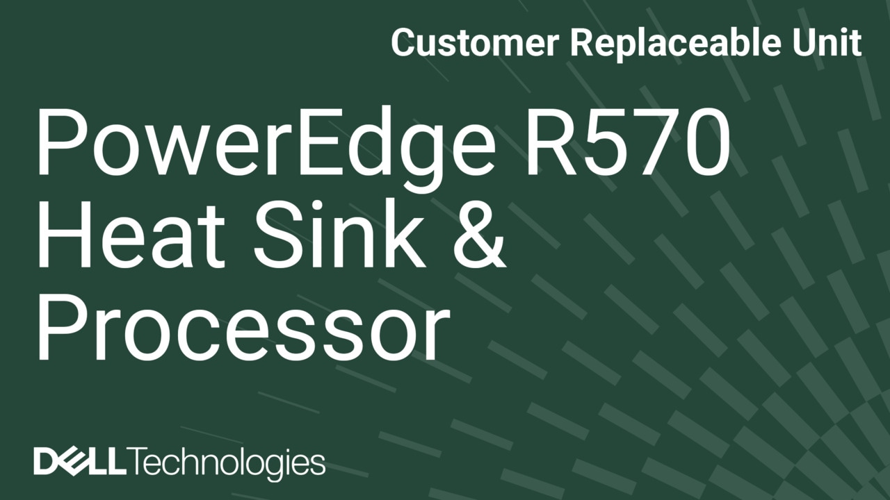 Come sostituire il dissipatore di calore e il processore su un PowerEdge R570