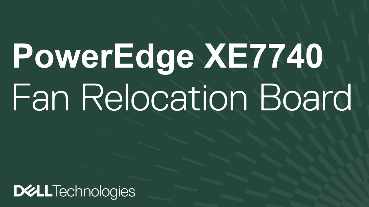 How to replace the fan relocation board on a PowerEdge XE7740