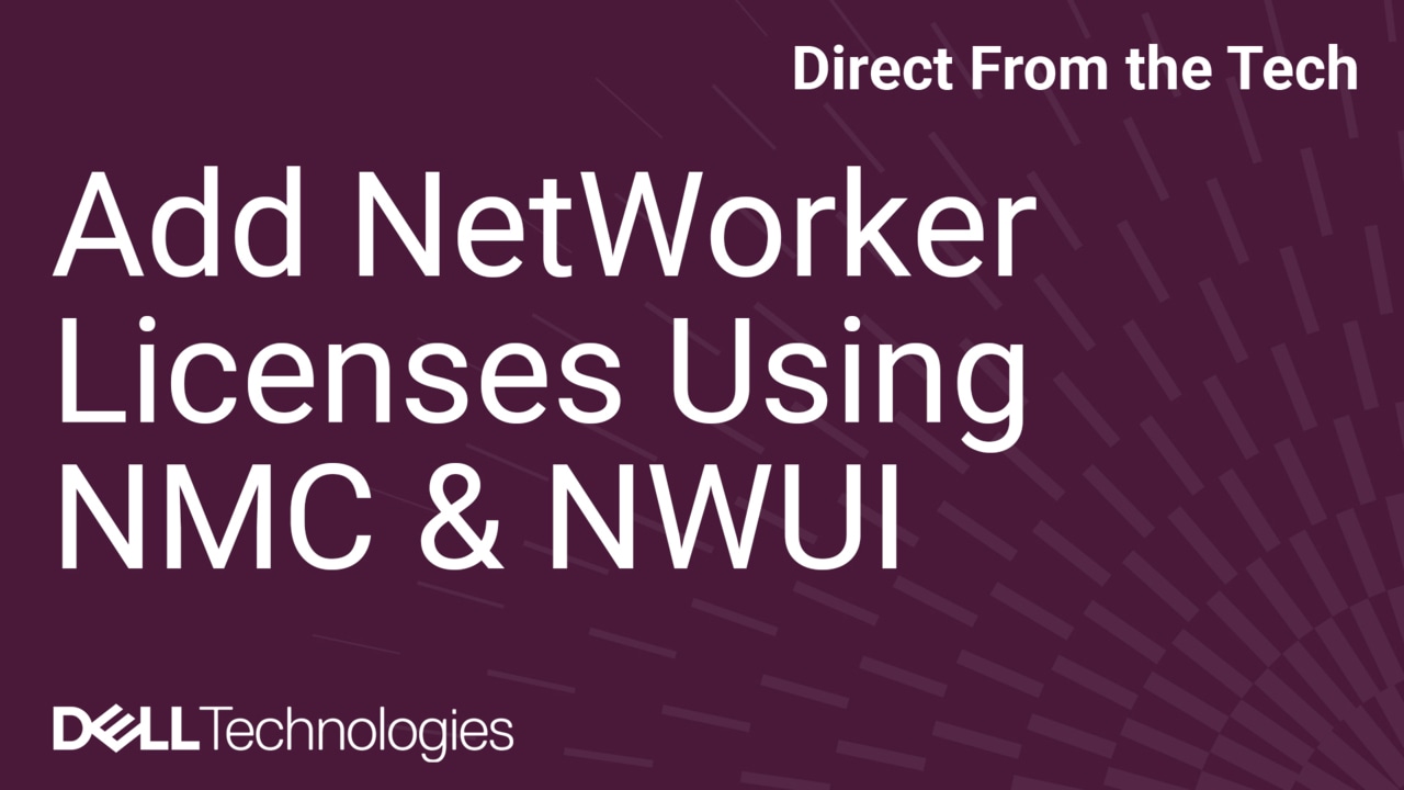 How to Add a NetWorker License in NetWorker Management Console or Web UI