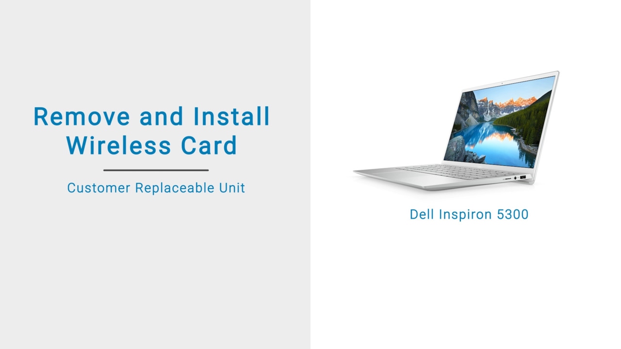 How to replace the wireless card on an Inspiron 5300