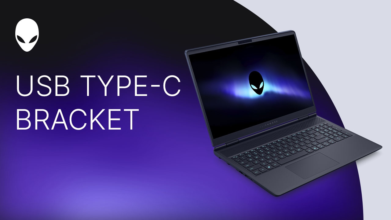 Cómo reemplazar el soporte USB Type-C en Alienware 16 Aurora AC16250/Alienware 16X Aurora AC16251