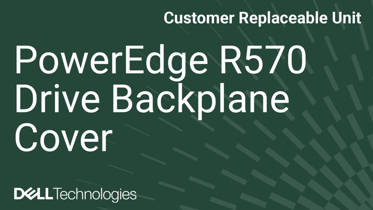 Come sostituire il coperchio del backplane dell'unità su un PowerEdge R570