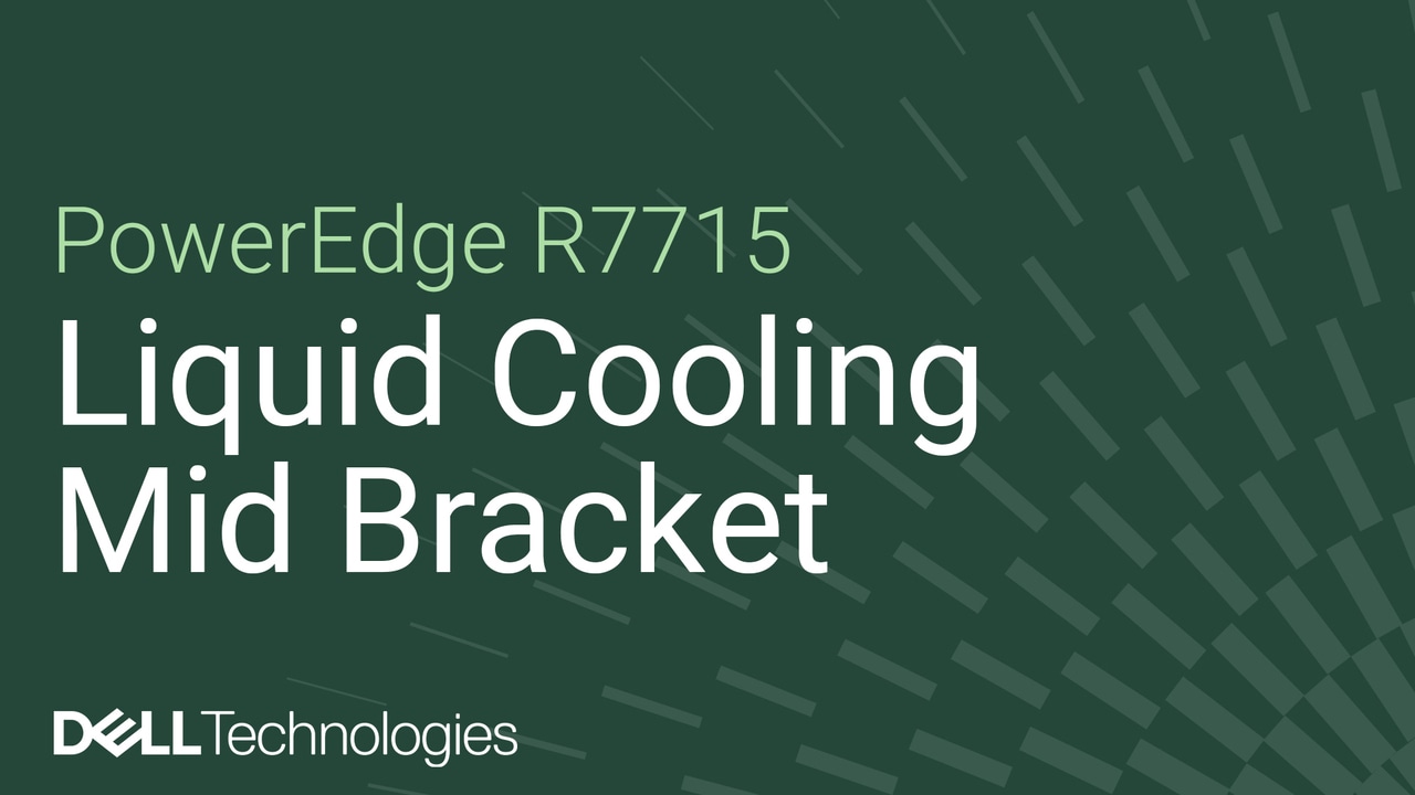 Anleitung zum Ersetzen der mittleren Halterung der Flüssigkeitskühlung bei einem PowerEdge R7715