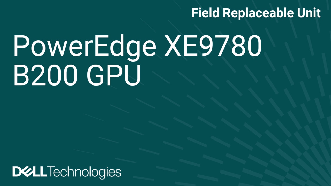 How to Replace Single NVIDIA B200 GPU and heatsink in XE9780