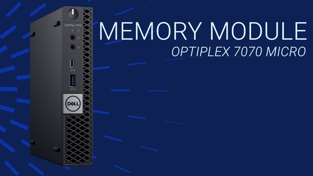 Anleitung zum Austauschen des Arbeitsspeichermoduls bei einem OptiPlex 7070 Micro