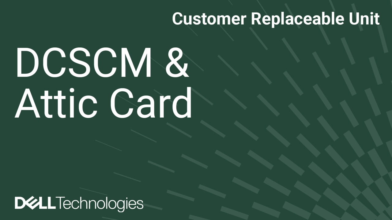 Remplacement de la carte DCSCM et de la carte de grenier sur un PowerEdge R470