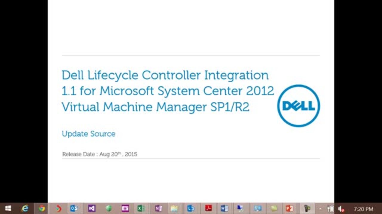 Dell Lifecycle Controller Integration 1.1 for Microsoft System Center 2012 Virtual Machine Manager SP1/R2