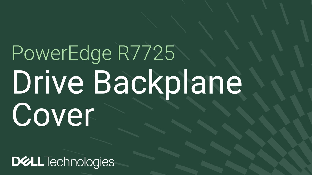 Come sostituire il coperchio del backplane di un'unità su PowerEdge R7725