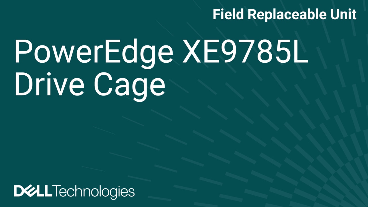 How to Replace Drive cage in XE9785L