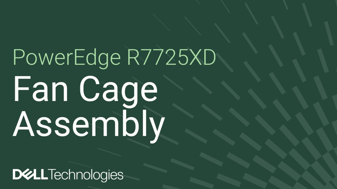 How to replace the fan cage in a PowerEdge R7725XD