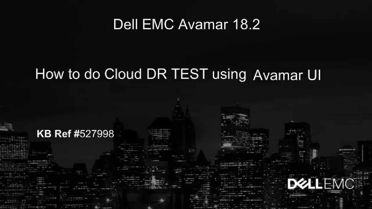 Avamar: How to Perform a Cloud DR TEST Using Avamar UI