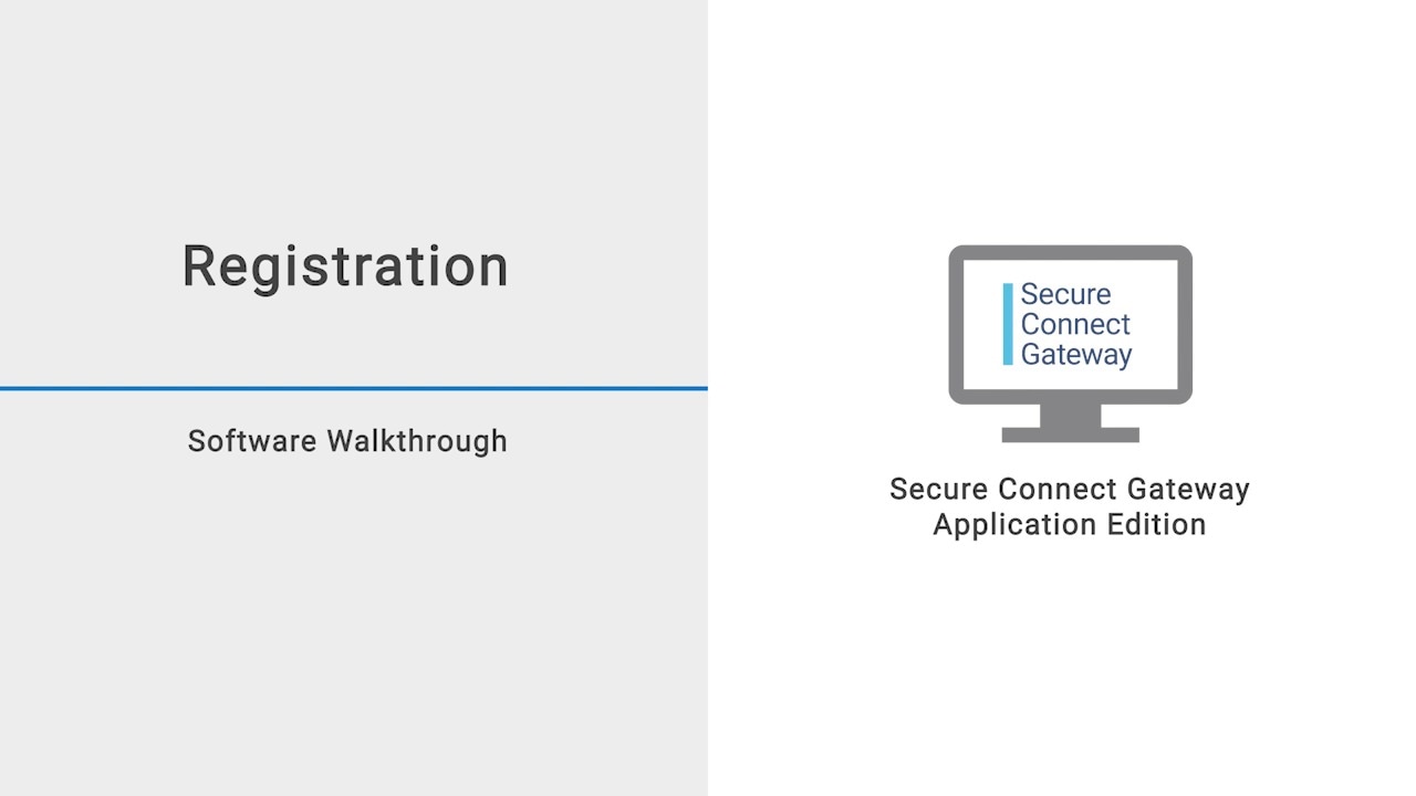 Register Secure Connect Gateway Application Edition