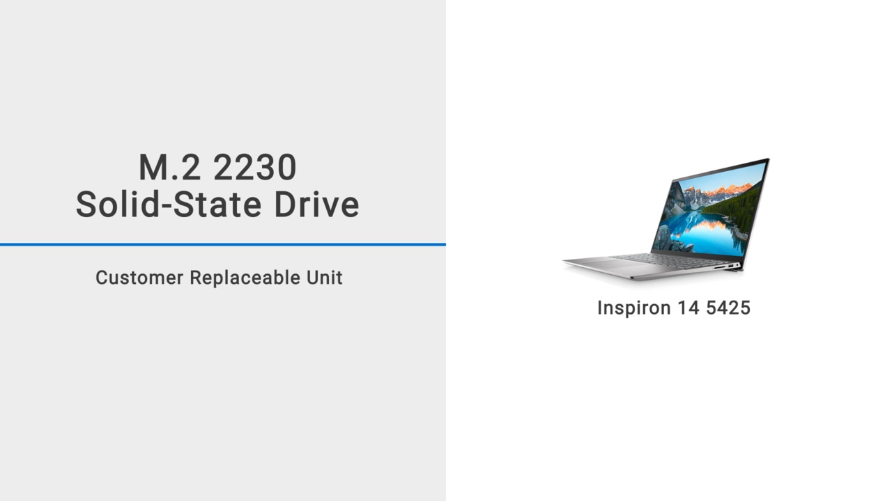 How to replace the M.2 2230 solid-state drive for Inspiron 14 5425
