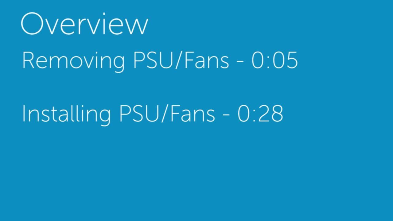 How to Remove and Install Fans and PSU for Dell Networking™ S5000