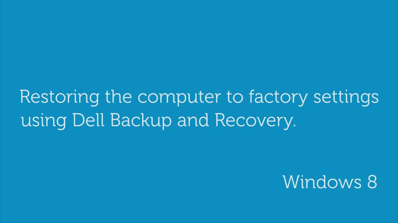 Восстановление заводских настроек с помощью Dell Backup and Recovery 1.5 (на английском языке)