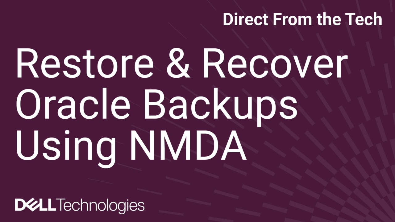 How to Restore And Recover Oracle Backups Using NMC Recovery Wizard (NMDA)
