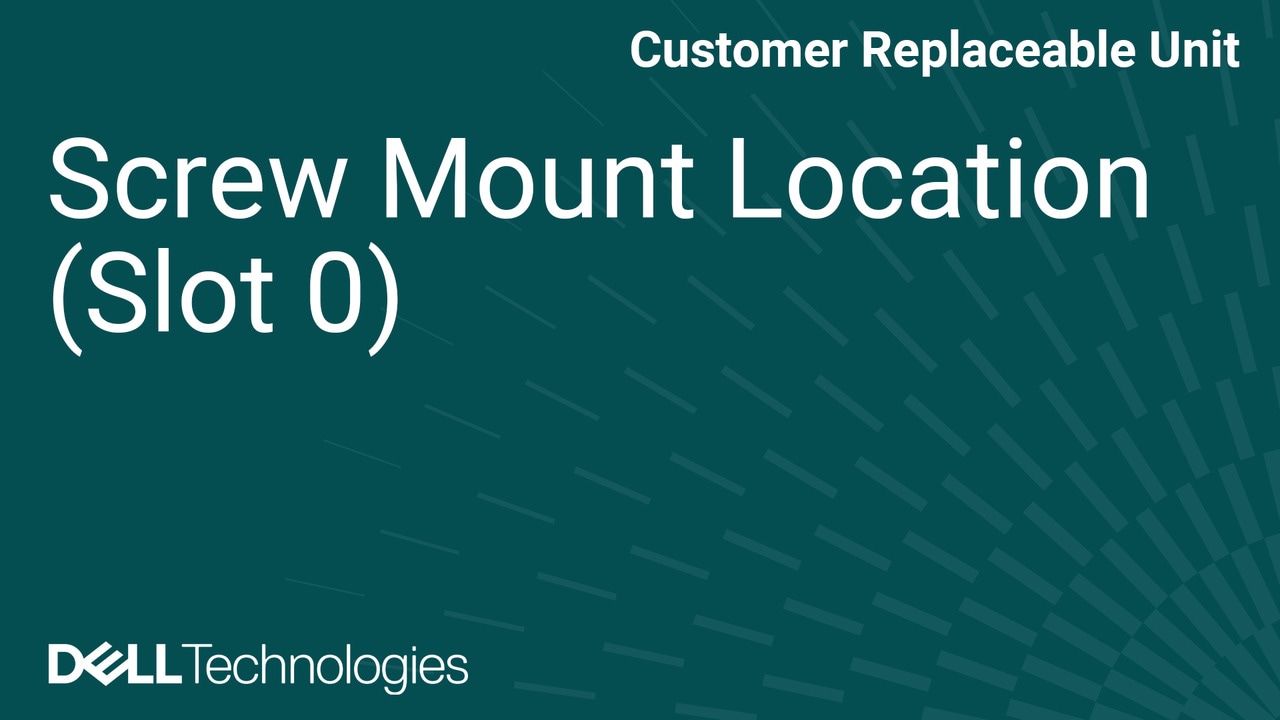 How to adjust the Screw mount position for M.2 slot 0 in Dell Pro Precision 7 T1 PW7T1260