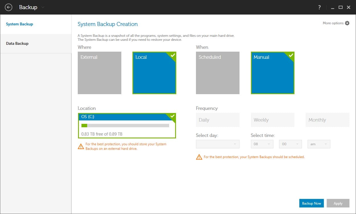 upgrade dell backup and recovery premium edition